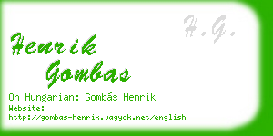 henrik gombas business card
