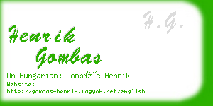 henrik gombas business card